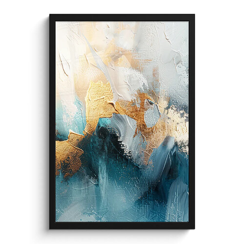 Muchowow Abstrait Art Or Bleu - 40 x 60 cm