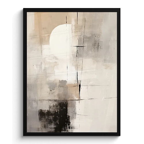 Muchowow Abstrait - Art - Gris - 60x80 cm