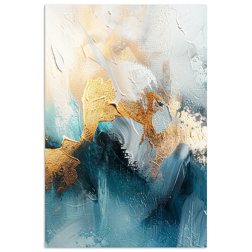Muchowow Abstrait Art Or Bleu - 20x30 cm