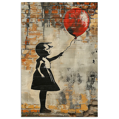 Muchowow Graffiti Banksy Fille Street art - 80x120 cm