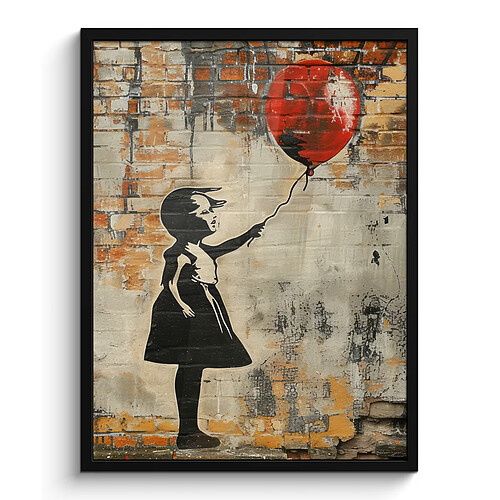 Muchowow Graffiti Banksy Fille - 60x80 cm