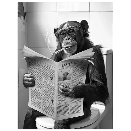 Muchowow Singe WC humour - 60x80 cm