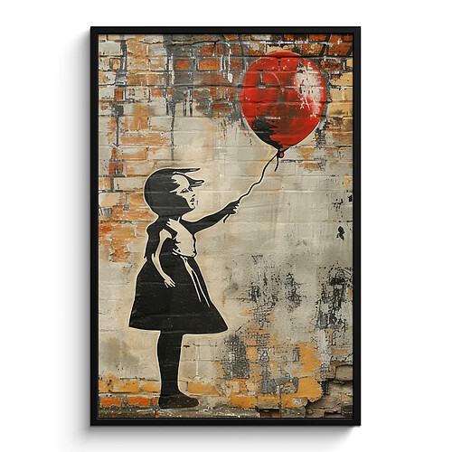 Muchowow Graffiti Banksy Fille - 80x120 cm