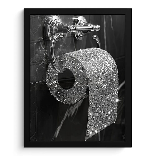 Muchowow Affiche encadrée WC - 30x40 cm