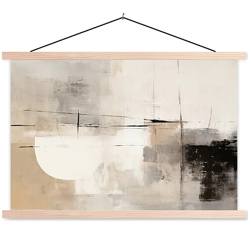 Muchowow Abstrait Art Gris - 90x60 cm