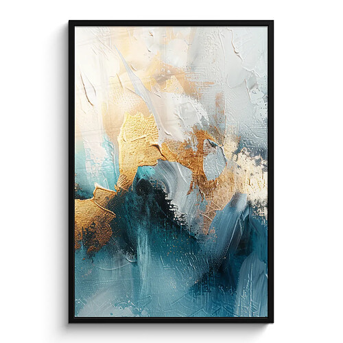 Muchowow Abstrait Art Or Bleu - 80x120 cm