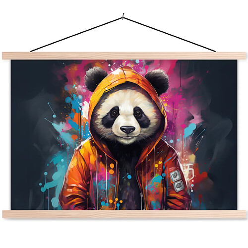 Muchowow Panda Graffiti Orange - 60x40 cm