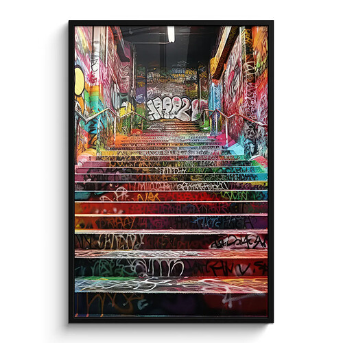 Muchowow Escaliers graffiti - 80x120 cm