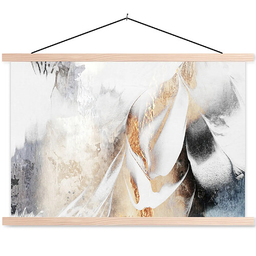 Muchowow Luxe Abstrait Or Blanc - 90x60 cm