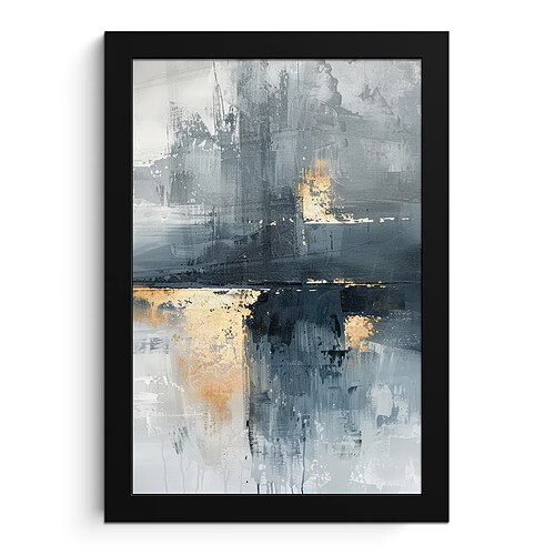 Muchowow Art Gris Or Abstrait - 20 x 30 cm