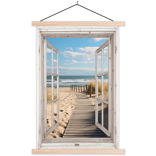 Muchowow Fenêtre mer côte nature - 40x60 cm