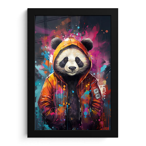 Muchowow Panda Graffiti Orange - 20x30 cm