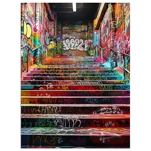 Muchowow Escaliers Graffiti - 30 x 40 cm