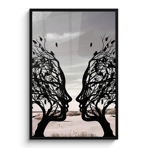 Muchowow Affiche encadrée art moderne - 80 x 120 cm