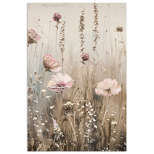 Muchowow Fleurs rose moderne - 40x60 cm
