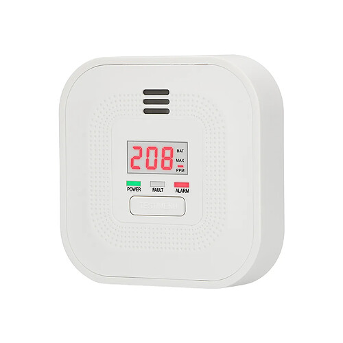 Alecto Détecteur de Monoxyde de Carbone Modèle COA4010 Alarme 85dB Affichage LCD Blanc