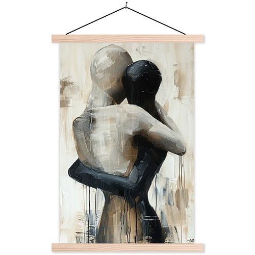 Muchowow Abstrait Amour noir et blanc - 40x60 cm