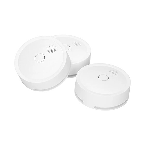 Alecto Lot de 3 Détecteurs de Fumée sans fil 433 MHz 85dB Pile 10 ans EN14604 Blanc