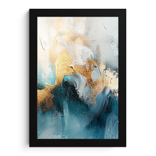 Muchowow Abstrait - Art - Or - Bleu - 20 x 30 cm