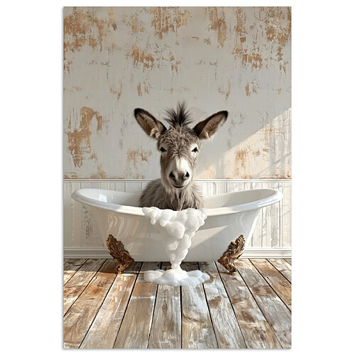 Muchowow Âne - Animaux - Baignoire - Mousse - 80x120 cm