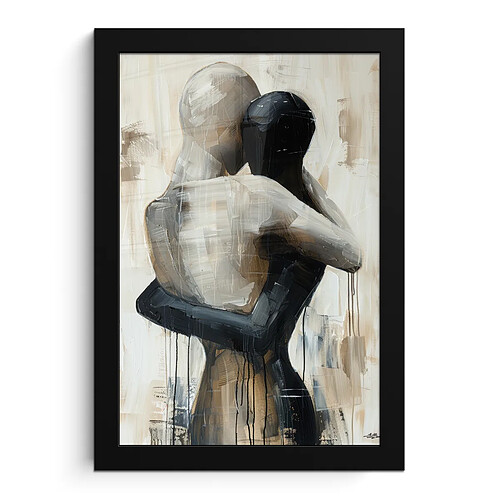Muchowow Abstrait Amour noir et blanc - 20x30 cm