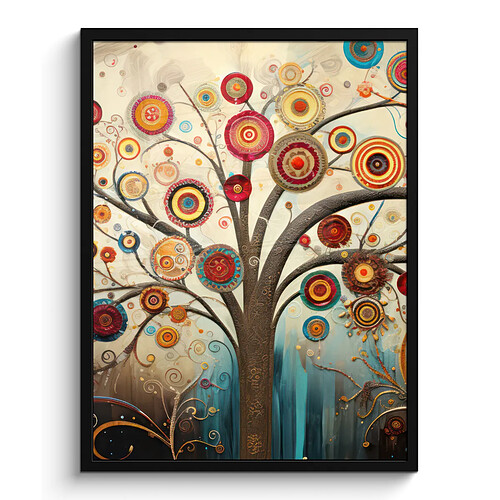 Muchowow Arbre de vie couleur - 60x60 cm