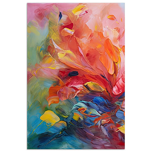 Muchowow Peinture abstraite colorée - 80x120 cm