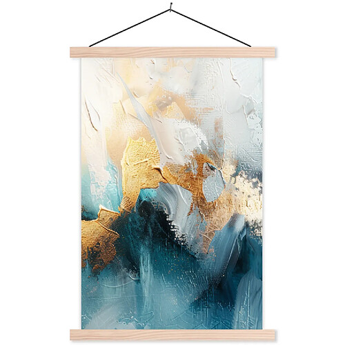 Muchowow Abstrait Art Or Bleu - 60x90 cm