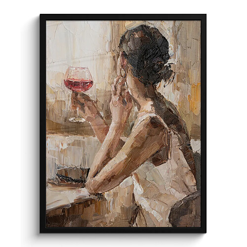 Muchowow Peinture Femme Vin - 60x80 cm