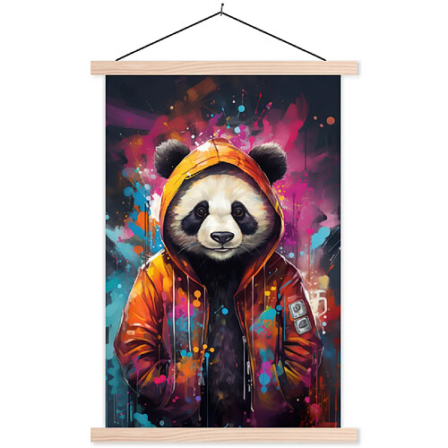 Muchowow Panda - Veste - Graffiti - Orange - 40x60 cm