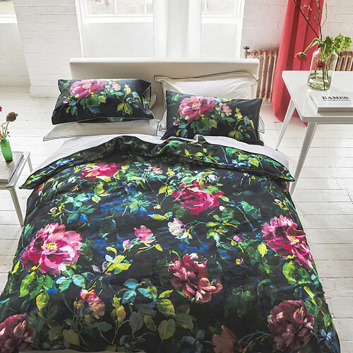 Designers Guild Housse de couette imprimée en satin de coton, GERTRUDE