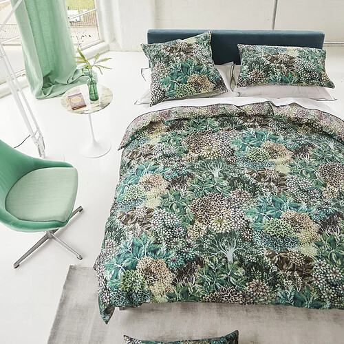 Designers Guild Housse de couette imprimée en satin de coton, MADHYA