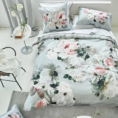 Designers Guild Housse de couette imprimée en satin de coton, PEONIA GRANDE