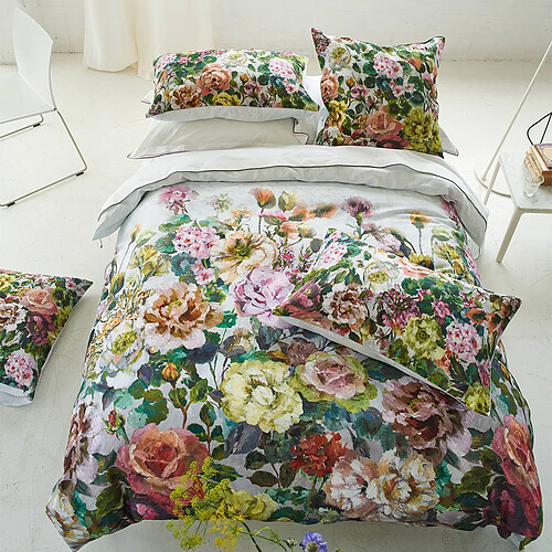 Designers Guild Housse de couette imprimée en satin de coton, GRANDIFLORA