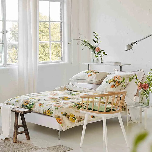 Designers Guild Housse de couette imprimée en satin de coton, GIARDINO DI ROSE ACACIA