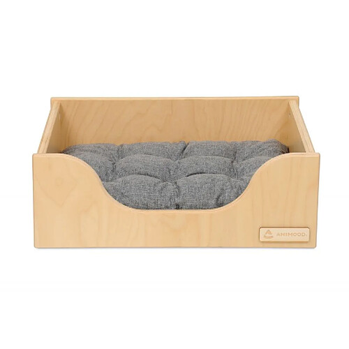 Animood Drewniane Lit pour chien Marti taille : L, couleur : naturel