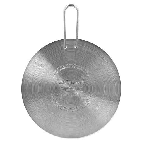 INOXPRAN Plaque à Induction, Acier Inoxydable, Gris, 21 x 21 x 0,5 cm