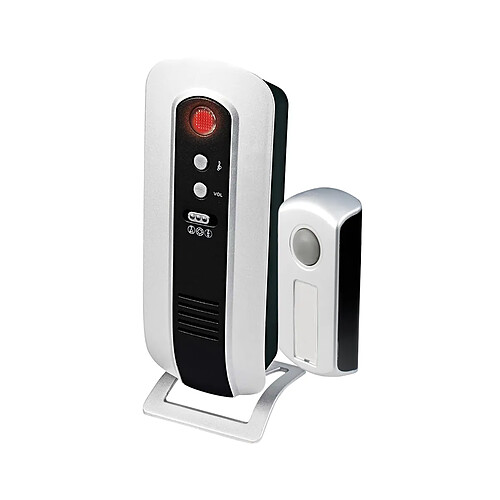 Alecto Sonnette Sans Fil 36 Mélodies IP44 Portée 30m Installation Facile Noir / Argent