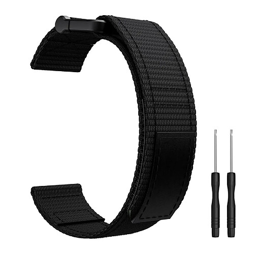 INF Bracelet de montre 22 mm pour Garmin Fenix 5/6/7 Forerunner Approach Nylon Black