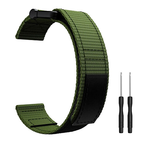 INF Bracelet de montre 22 mm pour Garmin Fenix 5/6/7 Forerunner Approach Nylon Green