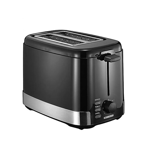 MELISSA Grille-pain 2 Tranches 800W en Acier Inoxydable Réglable Noir