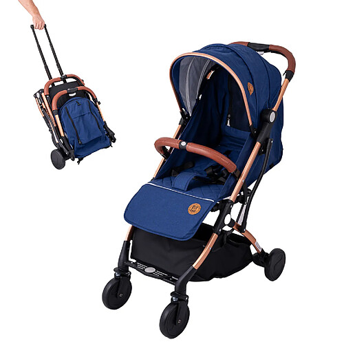 BUF BOOF® S-16 Poussette sport, 0-36 mois, position allongée à 180°, fonction trolley