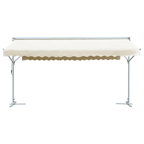 Helloshop26 Auvent sur pied 600 x 300 cm crème 02_0007483
