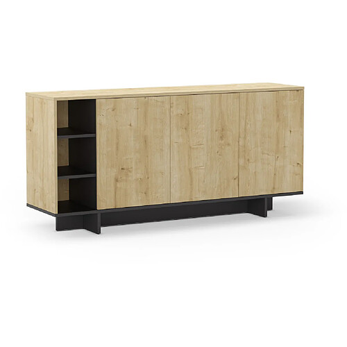 MARCKERIC CEQUOIA - Buffet scandinave chêne et noir