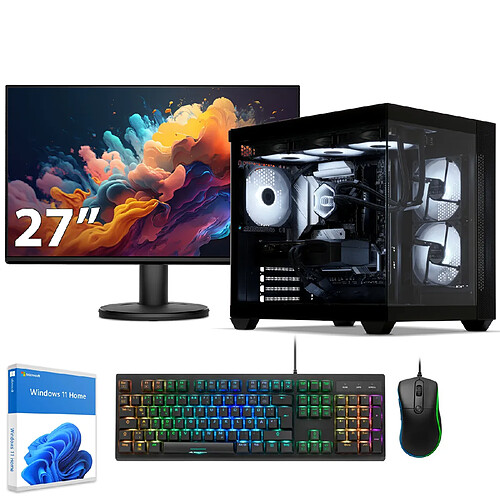 Sedatech Pack PC Gamer, AMD Ryzen 7 9800X3D, RX 9070 XT, 32Go DDR5, 2To SSD, Win 11, Ecran 27''