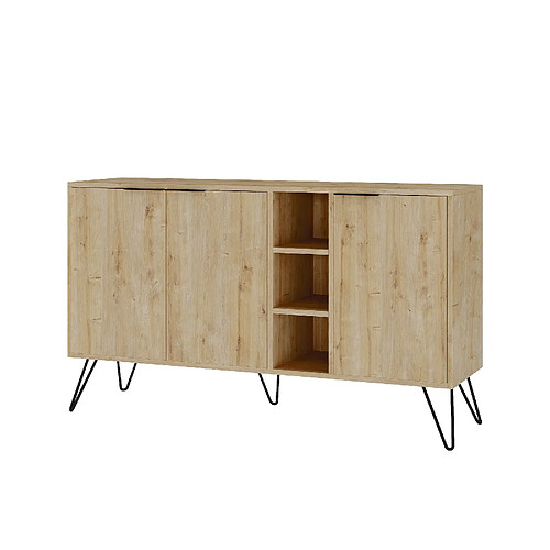 Hanah Home Buffet en bois [ ]Clara[ ] - 142 x 36 x 83 cm - Beige