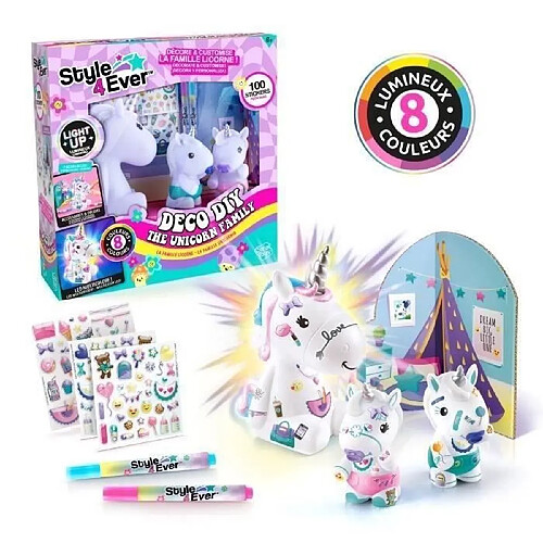 Canal toys coffret famille licorne lumineuse