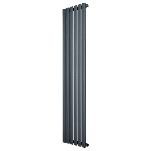 Monstershop Radiateur Ovale à 1 Panneau 1600 x 360 mm en Acier Gris Anthracite Horizontale