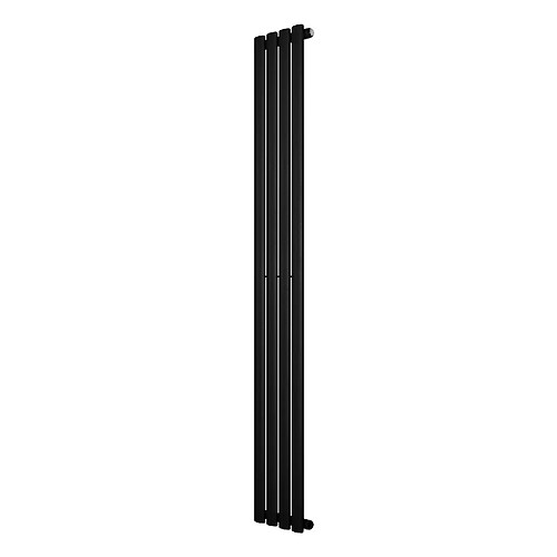 Monstershop Radiateur Ovale à 1 Panneau 1800 x 240 mm en Acier Noir Horizontale