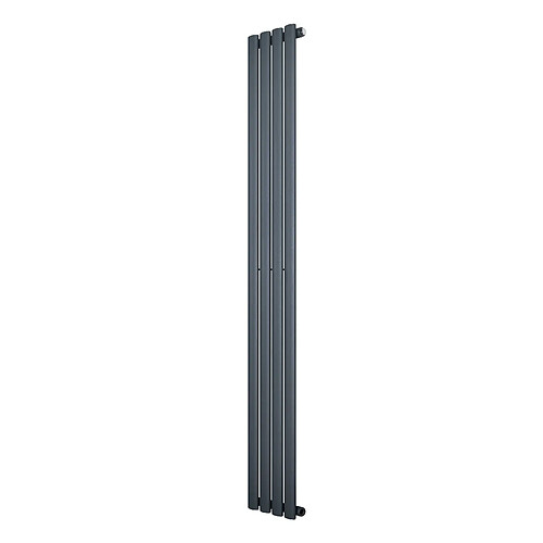 Monstershop Radiateur Ovale à 1 Panneau 1800 x 240 mm en Acier Gris Anthracite Horizontale